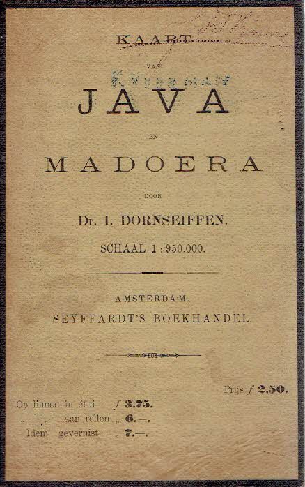 DORNSEIFFEN, I. - Kaart van Java en Madoera - Schaal 1 : 950.000.