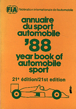 FIA - FIA Yearbook of Automobile Sport 1988