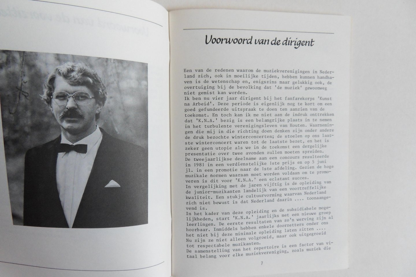 Keijzer, L.M.J. de; Koch, P.J.W. (samenstellers). - 75 Jaar Muziekvereniging "Kunst na Arbeid", 1908 - 1983, Houten.