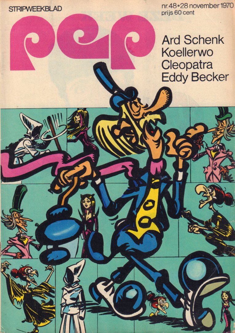 Diverse tekenaars - PEP 1970 nr. 48, stripweekblad 28 november 1970 met o.a. DIVERSE STRIPS /ARD SCHENK (2 p.)/Ft BONITO 2+2 COUPE (2 p.)/EDDY BECKER (1,5 p.)/AMBROSIUS (COVER) , goede staat