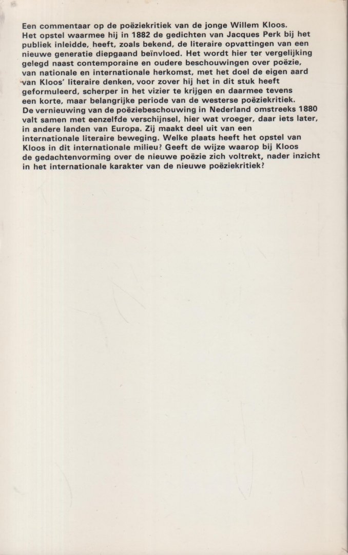 Brandt Corstius, J.C. - Het poetisch programma van Tachtig - En vergelijkende studie