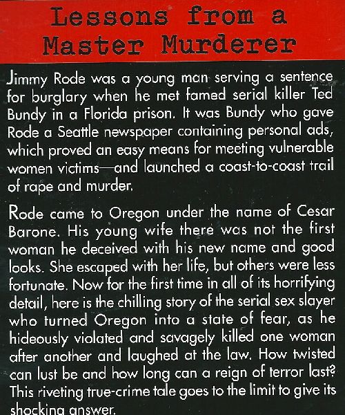 Lasseter, Dom - Dead of night  The true story of a serial killer (Jimmy Rode) 8 pg with photos