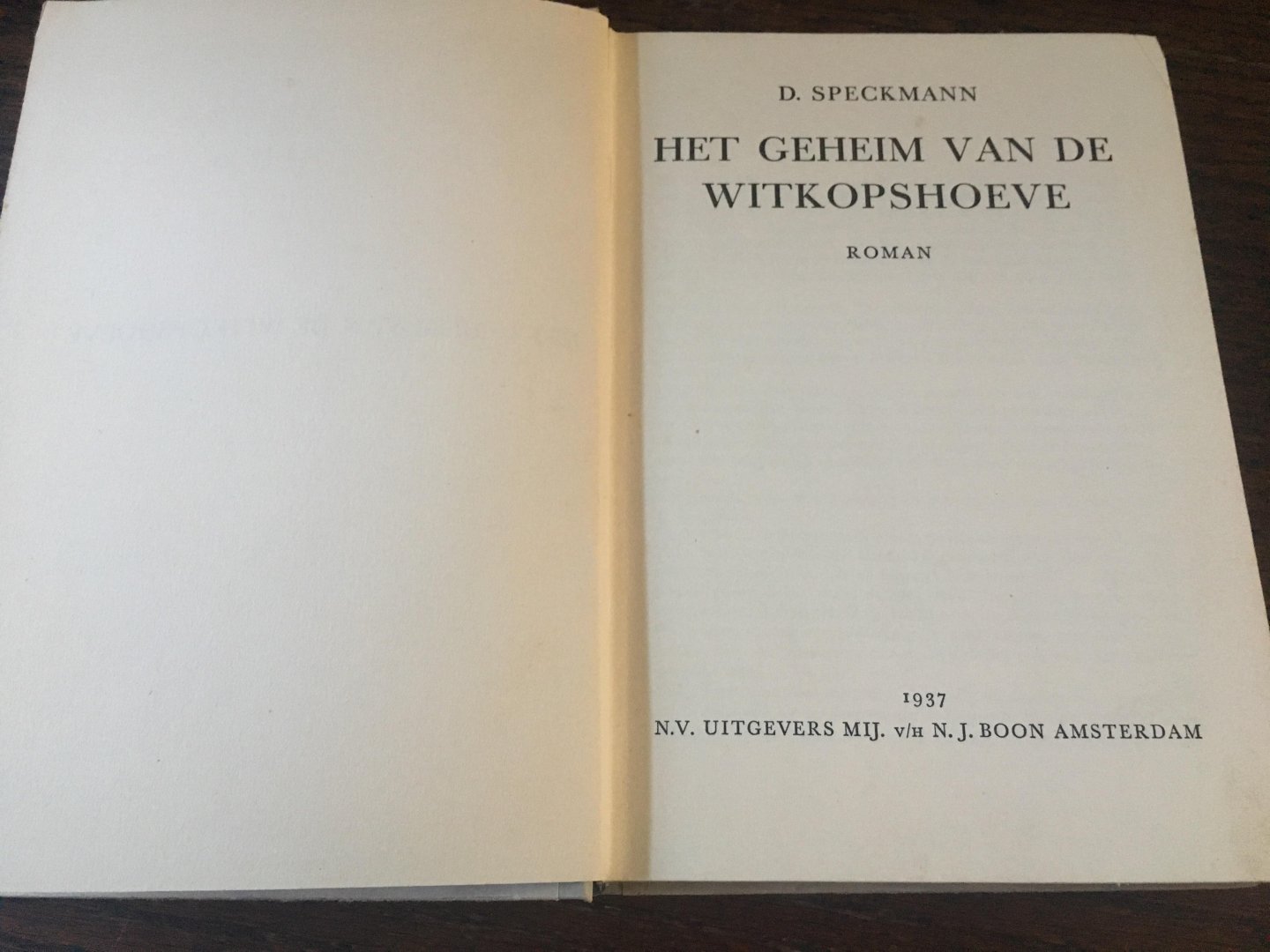 D. Speckmann - Het geheim van de Witkopshoeve