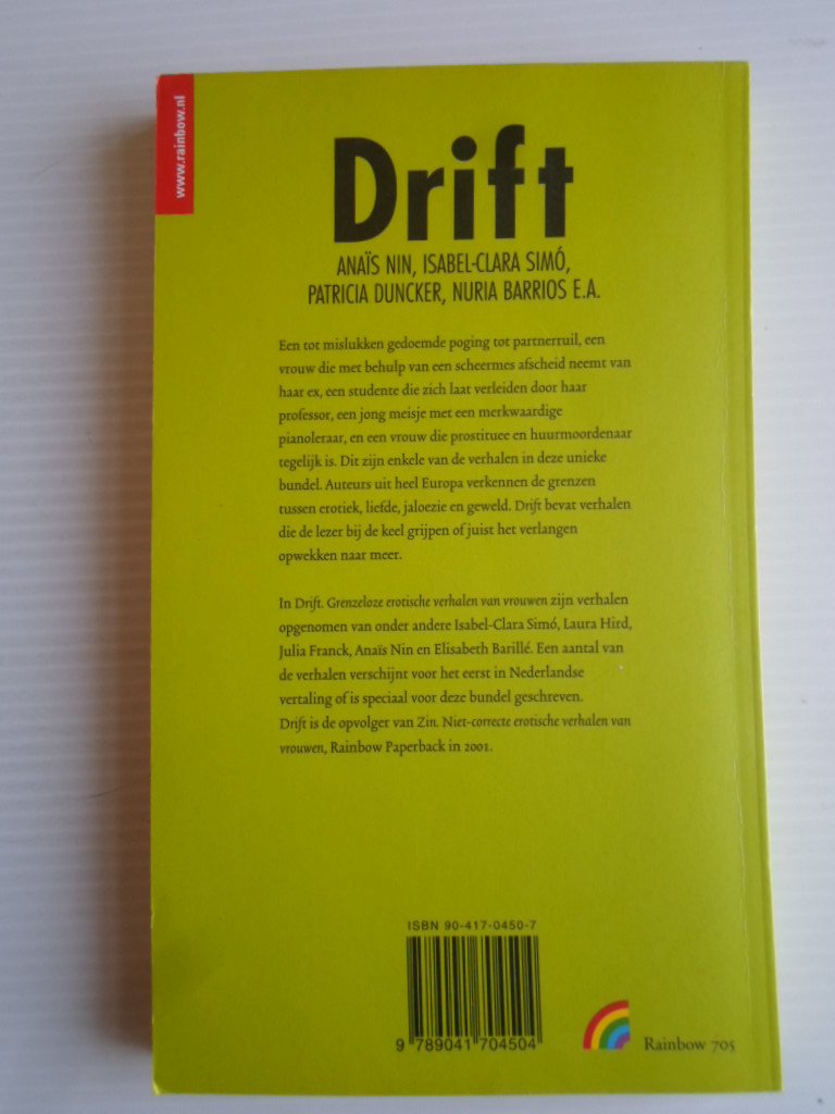 Anais Nin, Isabel-Clara Simo, Patricia Duncker, Nuria Barrios etc - Drift, Grenzeloze erotische verhalen