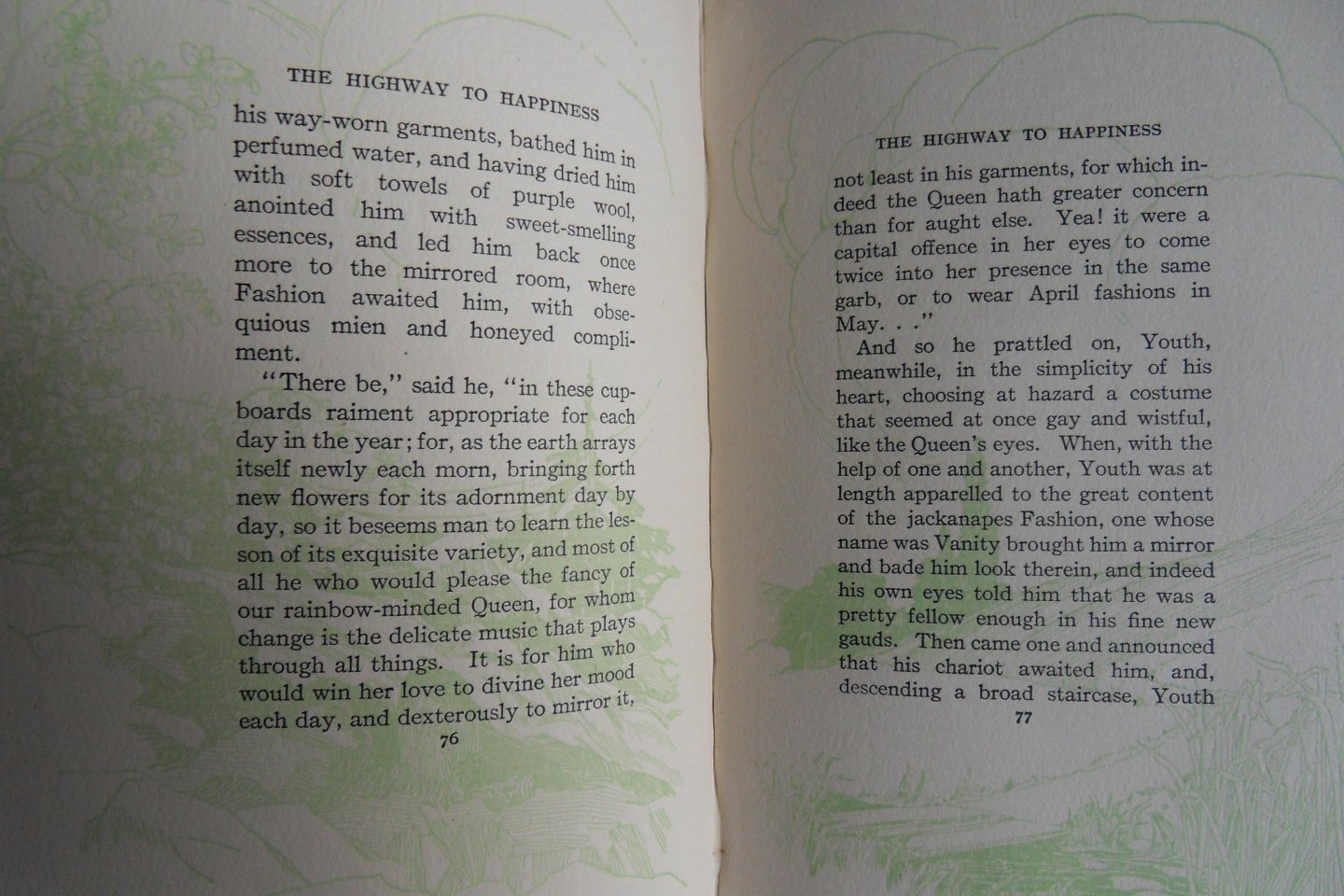 Gallienne, Richard le. - The Highway to Happiness. [ Prachtige vormgeving ].