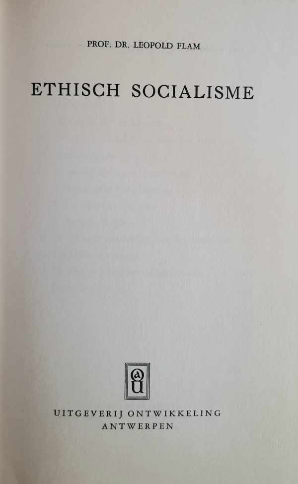 FLAM Leopold Prof Dr - Ethisch socialisme