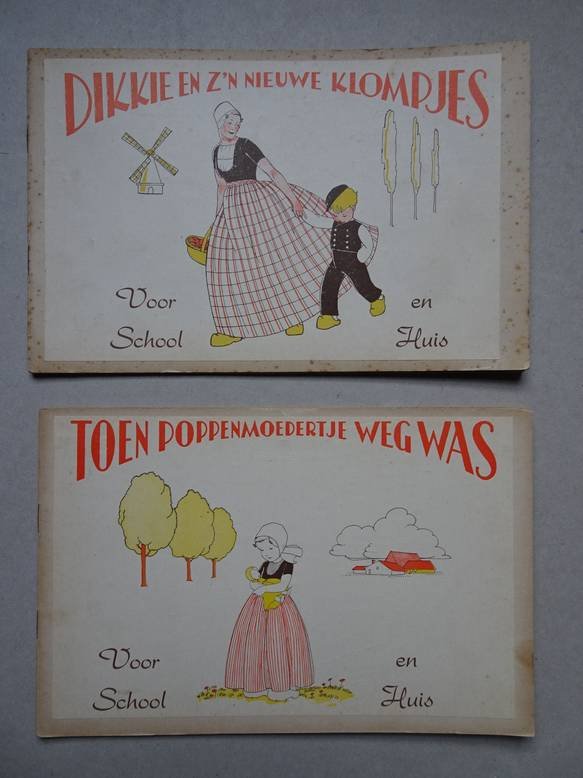 Clemens, Inge. - Dikkie en z'n nieuwe klompjes/ Toen poppemoedertje weg was. 2 delen.