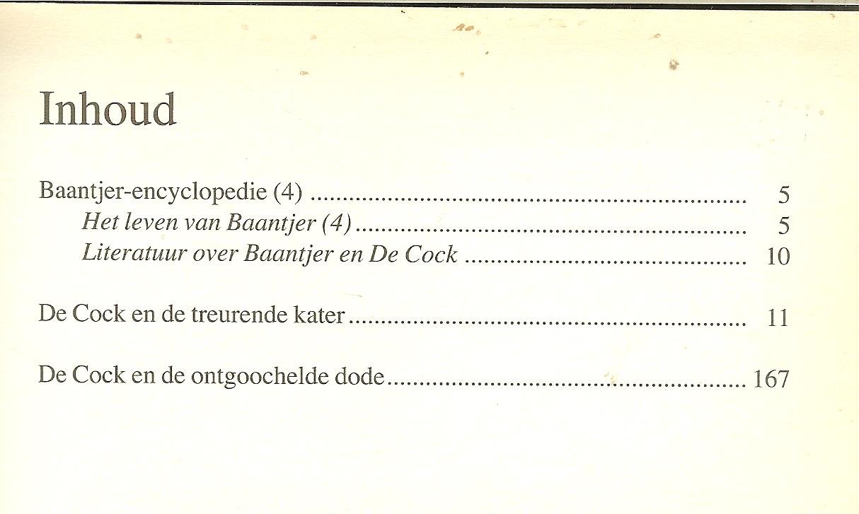 Baantjer en de Cock .. Dubbelroman - De Cock en de Treurende Kater & De Cock en de ontgoochelde dode