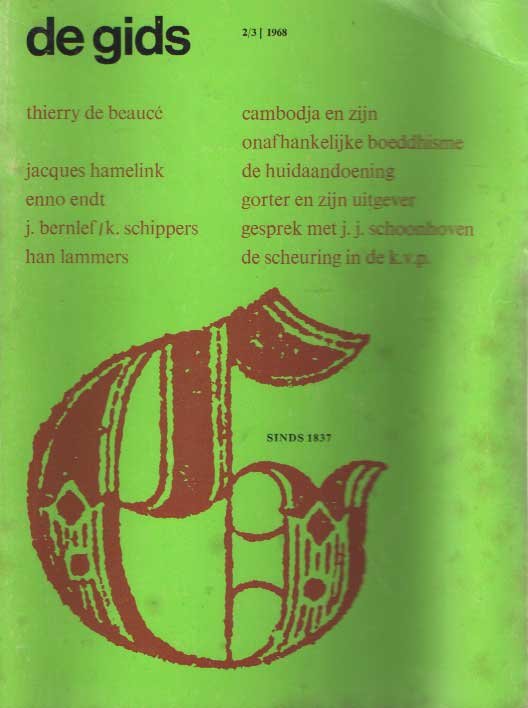 Constandse, H. Mulisch e.a. (redactie), A.L. - De Gids. Algemeen Cultureel Maandblad. Honderdeenendertigste jaargang, 1968 no. 2/3