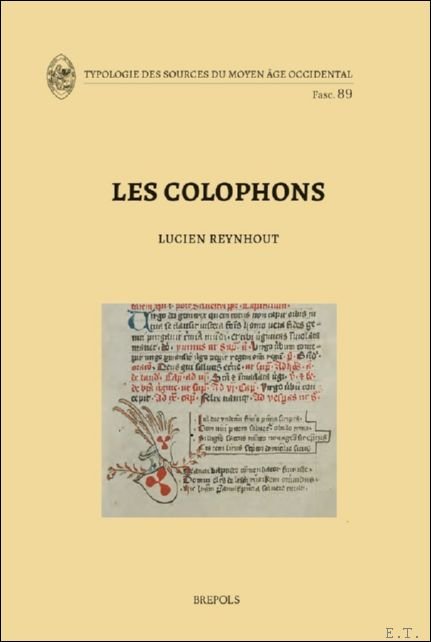 Lucien Reynhout - Colophons