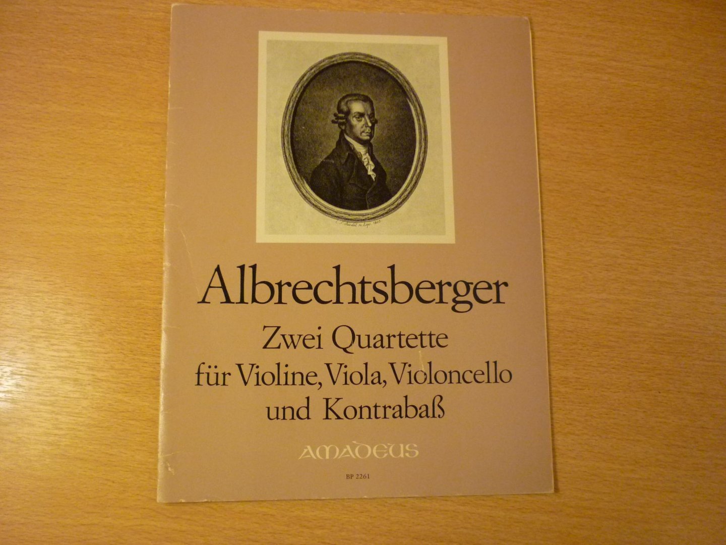 Albrechtsberger; Johann Georg (1736–1809) - 2 Quartette; Op. 20/5+6; fur Violine, Viola, Violoncello und Contrabass (herausgegeben von Yvonne Morgan)