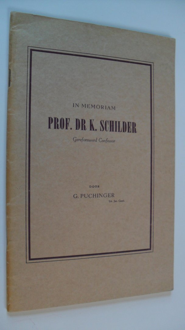 Puchinger D. - In memoriam Prof. Dr. K.Schilder