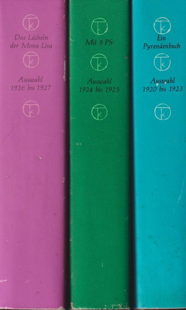 Tucholsky, Kurt - Ausgewälte Werke [band 2, 3 und 4]