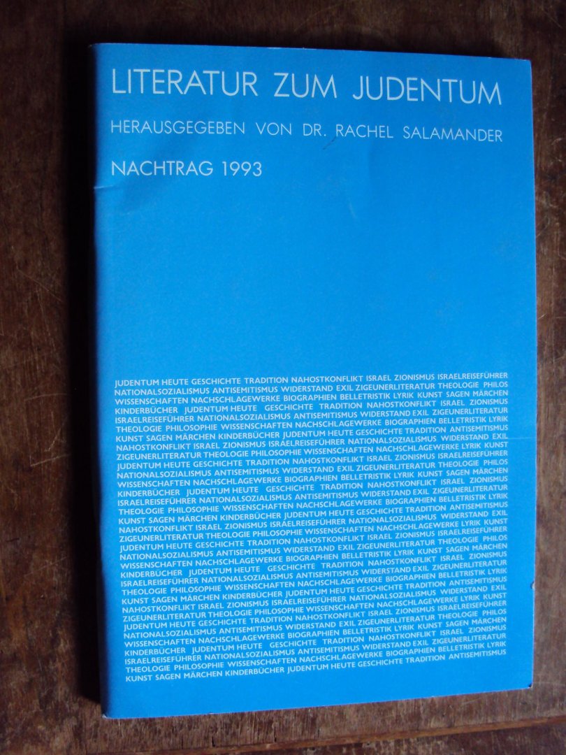 Salamander, Rachel (Hrsg.) - Literatur zum Judentum. Nachtrag 1993