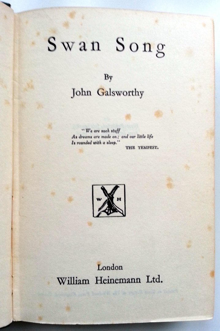 Galsworthy, John - Swan Song (ENGELSTALIG)
