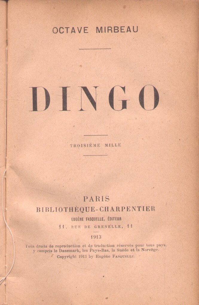 Mirbeau, Octave - Dingo (roman)