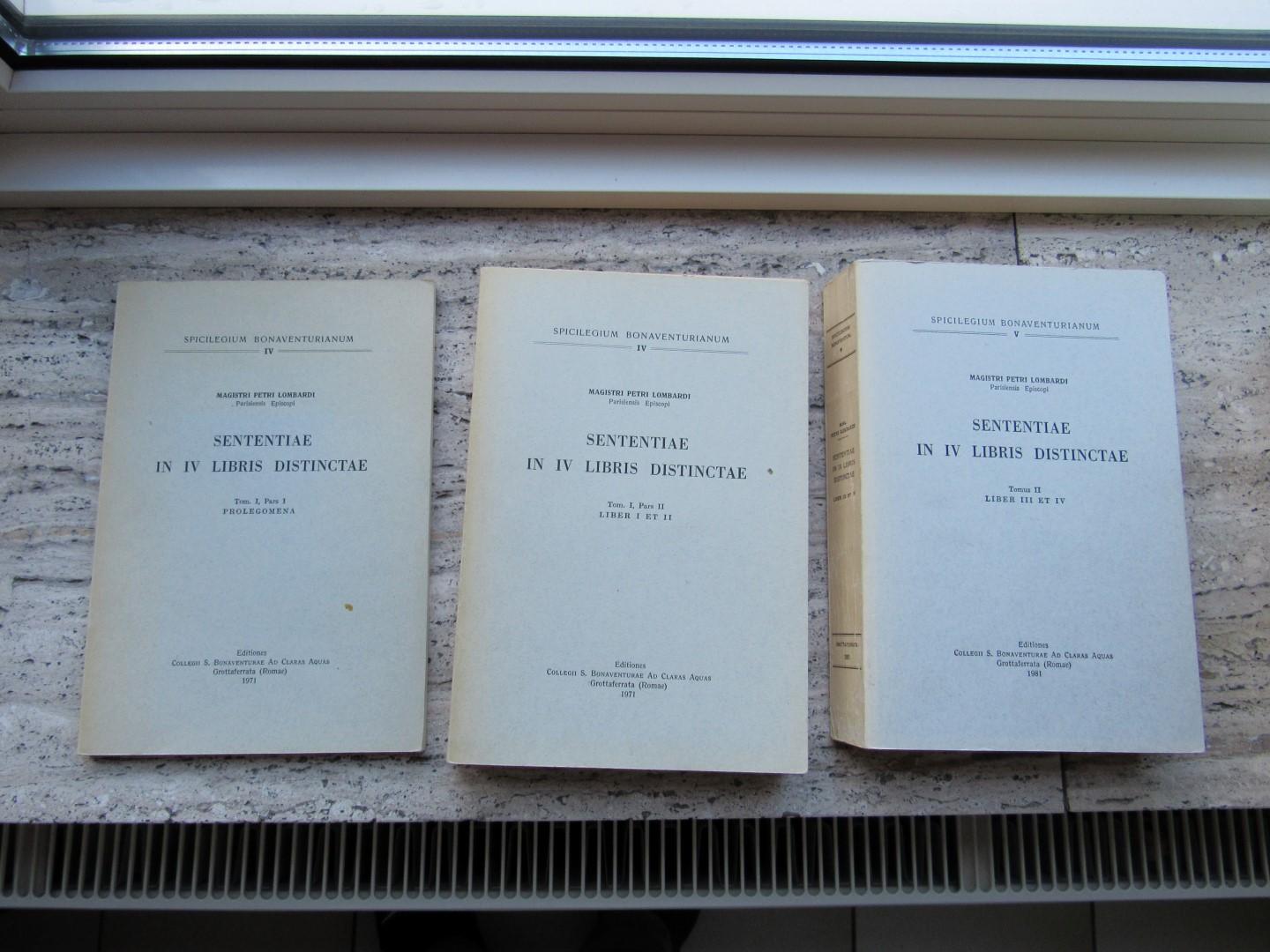 Petrus Lombardus - Sententiae in IV libris distinctae (Magistri Petri Lombardi) - 3 volumes
