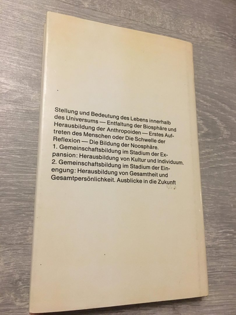 Teilhard de Chardin - Die entstehung des menschen