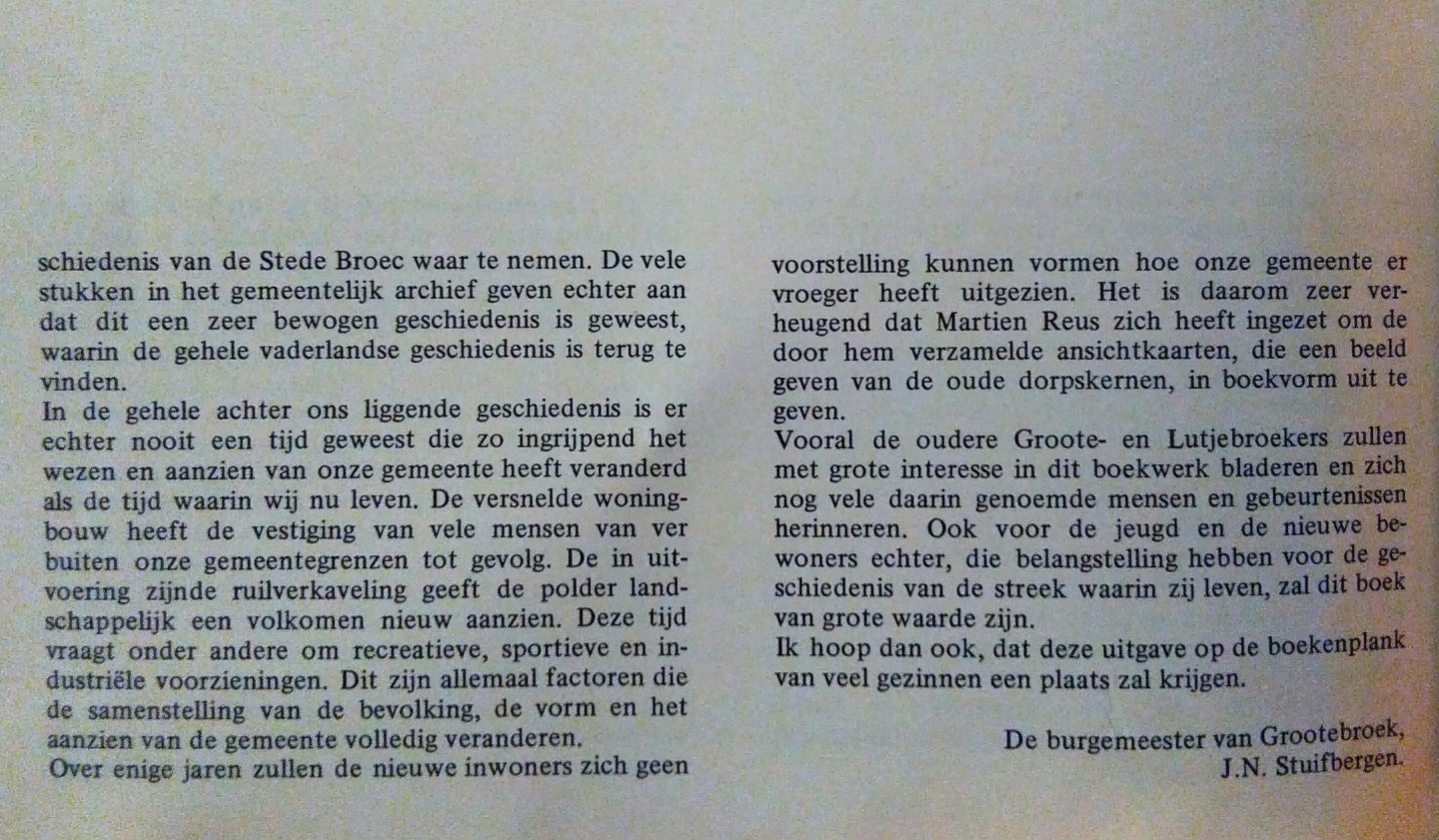 Reus , M. - Grootebroek en Lutjebroek  in  Oude  Ansichten .  Deel 1  .