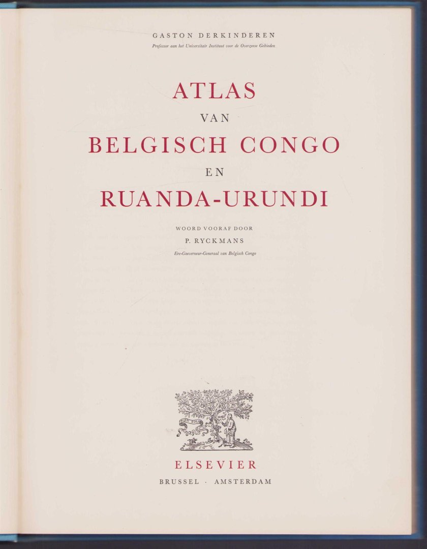 Derkinderen, Gaston - Atlas van Belgisch Congo en Ruanda-Urundi