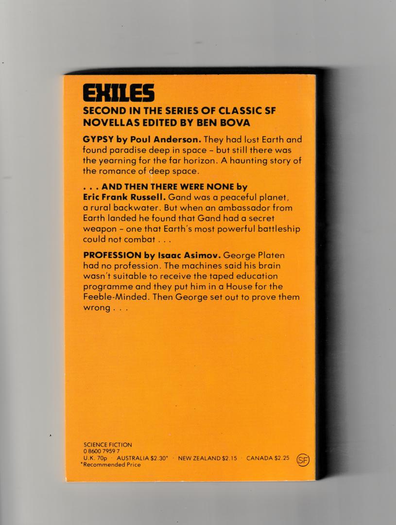 Poul Anderson,Eric Frank Russell,Isaac Asimov  Ed Ben Bova - Exiles: 3 Novellas