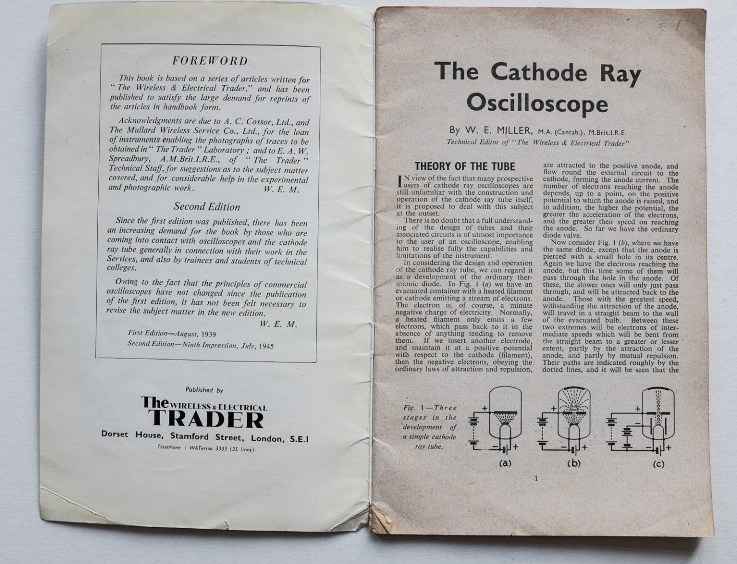 Miller, W.E. - The Cathode Ray Oscilloscoop - its uses as an aid to Radio Service