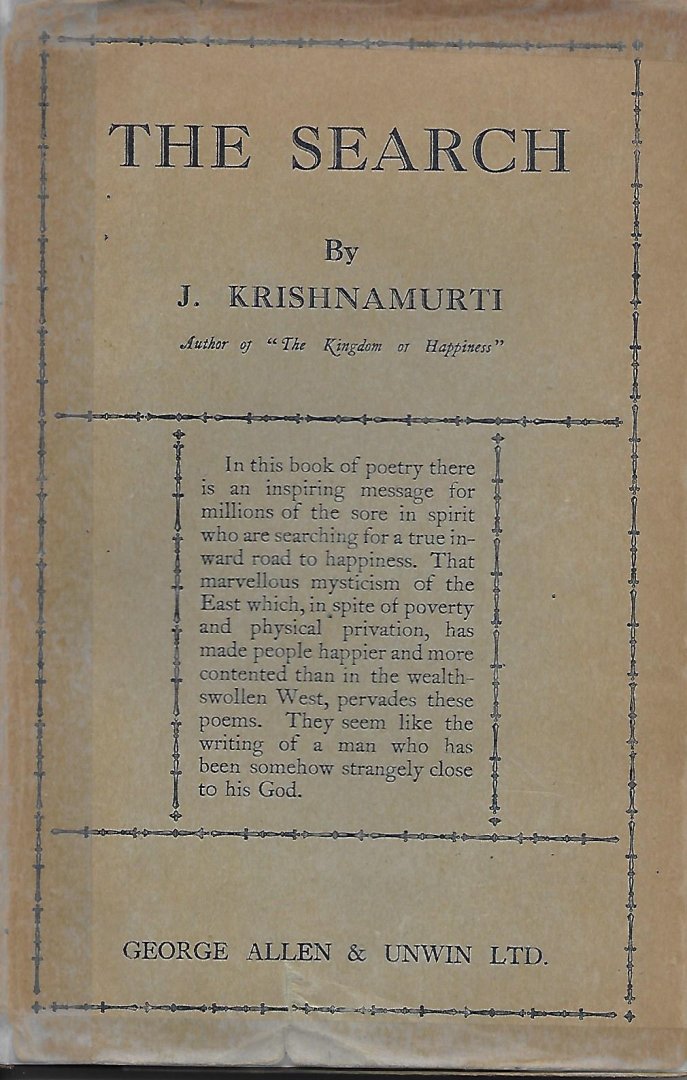 Krishnamurti, J. - The Search