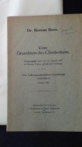 Boos, Roman, - Vom Grundstein des Christentums.
