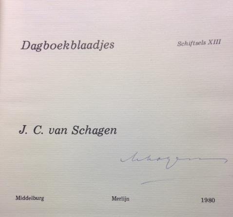 Schagen - Schriftsels XIII. Dagboekblaadjes