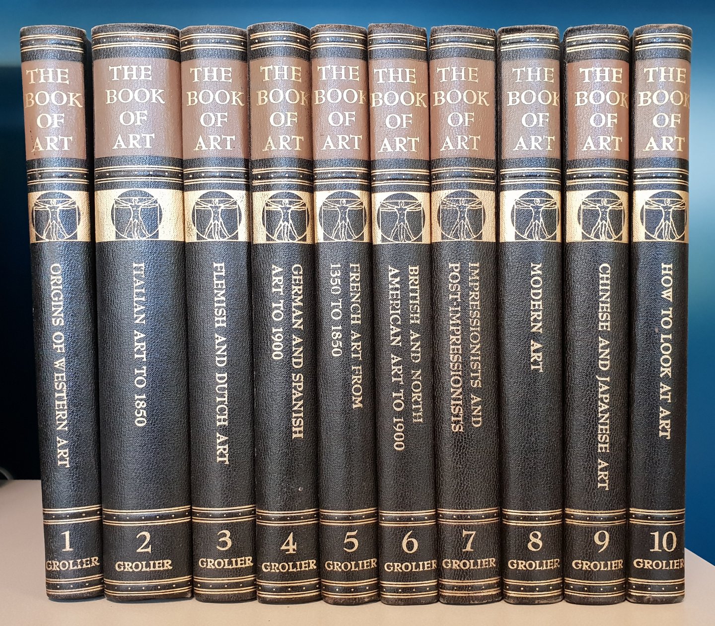 Strong, D.E. / Bovini, G. / Talbot Rice, D. / Lasko, P. / Zarnecki, G. / Henderson, G. / Myers, B. / en anderen - The Book of Art  [complete kunst encyclopedie] 10 volumes