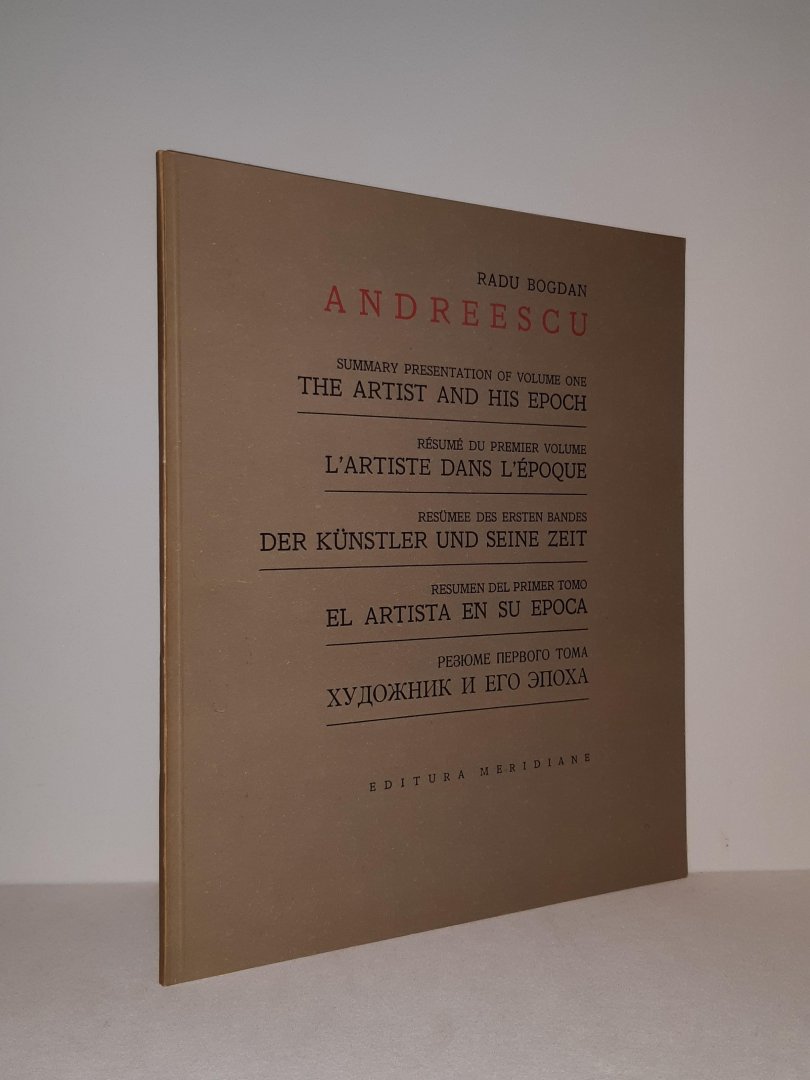 Bogdan, Radu - Andreescu (in cassette met los boek Summary presentation of volume one The artist and his epoch)
