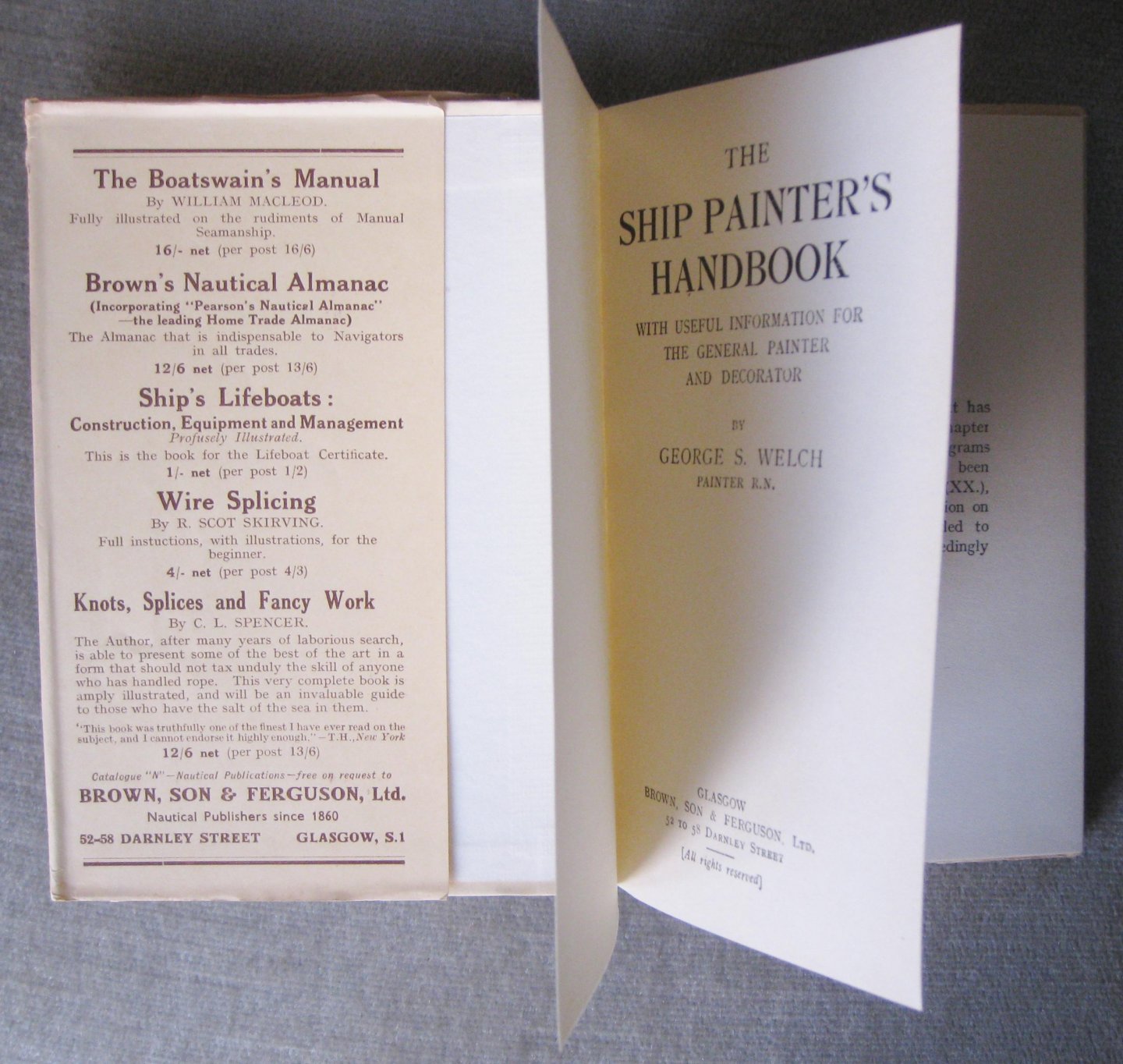 Welch, George S.  -  Welch, G. S. - the ship painter's handbook
