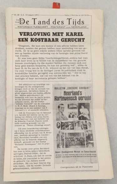 Jong, J. de, A. Leeflang, R. Stolk, S. Davidson, red., - De Tand des Tijds. Historisch tijdschrift - Postkrant voor Nederland. Nr. 25, 10 maart 1979.