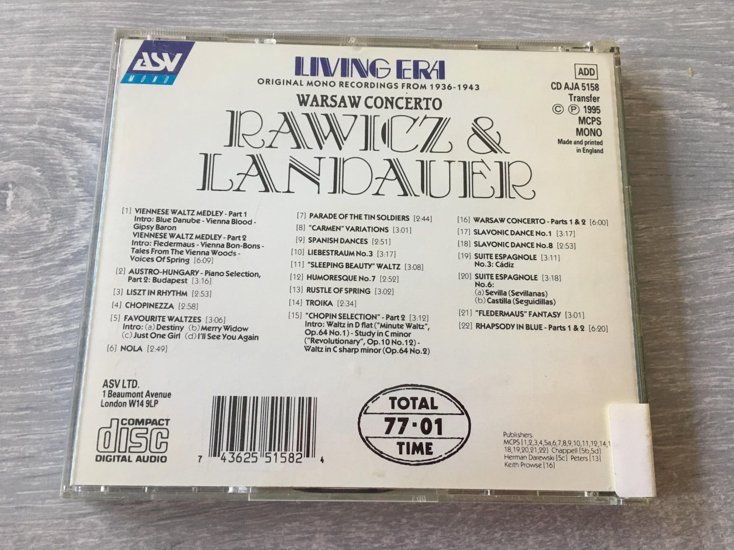 Wawicz & Landauer - CD; Wawicz & Landauer; Warsaw concerto
