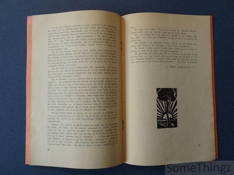 Coll. - Huldeschrift. Hoofdonderwijzer Harry Vandervelden-Stalmans 188-1940 St-Huibrechts-Lille.