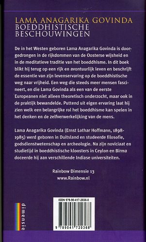 Govinda, Lama Anagarika - Boeddhistische beschouwingen. De betekenis van de leer en de methoden van het boeddhisme voor westerse mensen.