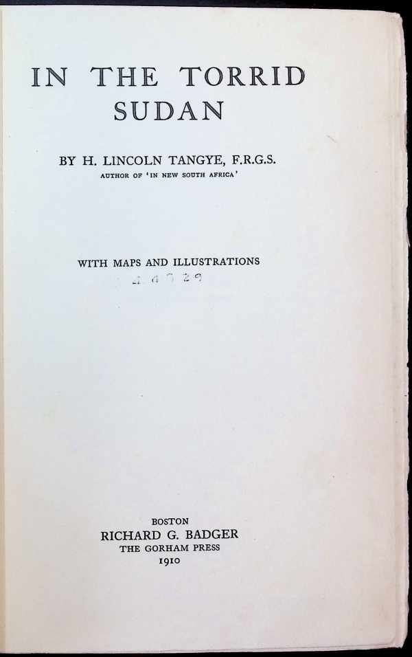 H. Lincoln Tangye - In the Torrid Suddan