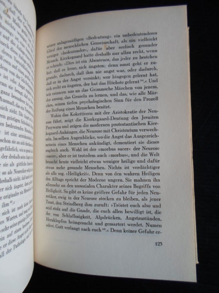 Künzli, Arnold - Die Angst als abendländische Krankheit, Dargestellt am Leben und Denken Soeren Kierkegaards