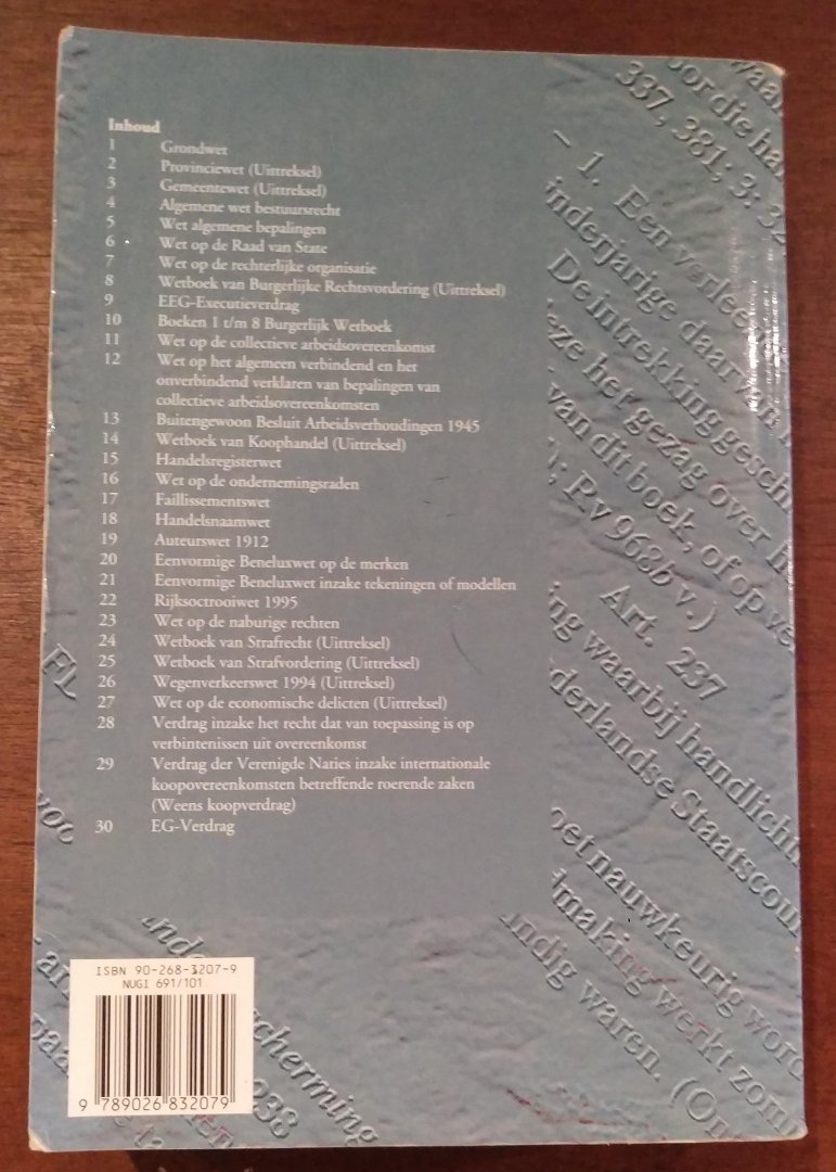 MR. G. J. van den Burg E.A. - Wetteksten HEAO / 98/99 / druk 1