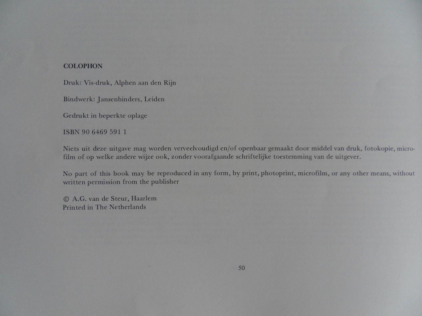 Steur, A.G. van der [ uitgegeven en voorzien van een inleiding door ]. - Chaerte van de Vrye Heerlickheydt Warmondt - een pre-kadastrale kaart uit 1667 vervaardigd door Johan Dou(w). [ Beperkte oplage ].