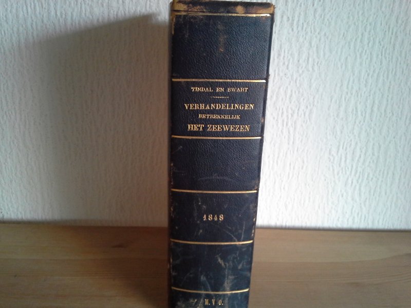 Tindal en Swart - VERHANDELINGEN BETREKKELIJK HET ZEEWEZEN ,1848 ,met vele uitklapbare kaarten..