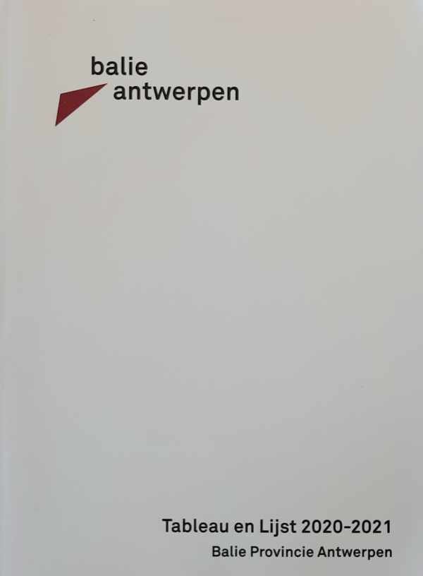 BALIE ANTWERPEN - Tableau en Lijst 2020-2021. Balie Provincie Antwerpen