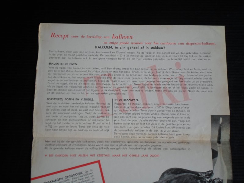 Folder - Kalkoen het hele jaar door! & Recept voor de bereiding van kalkoen