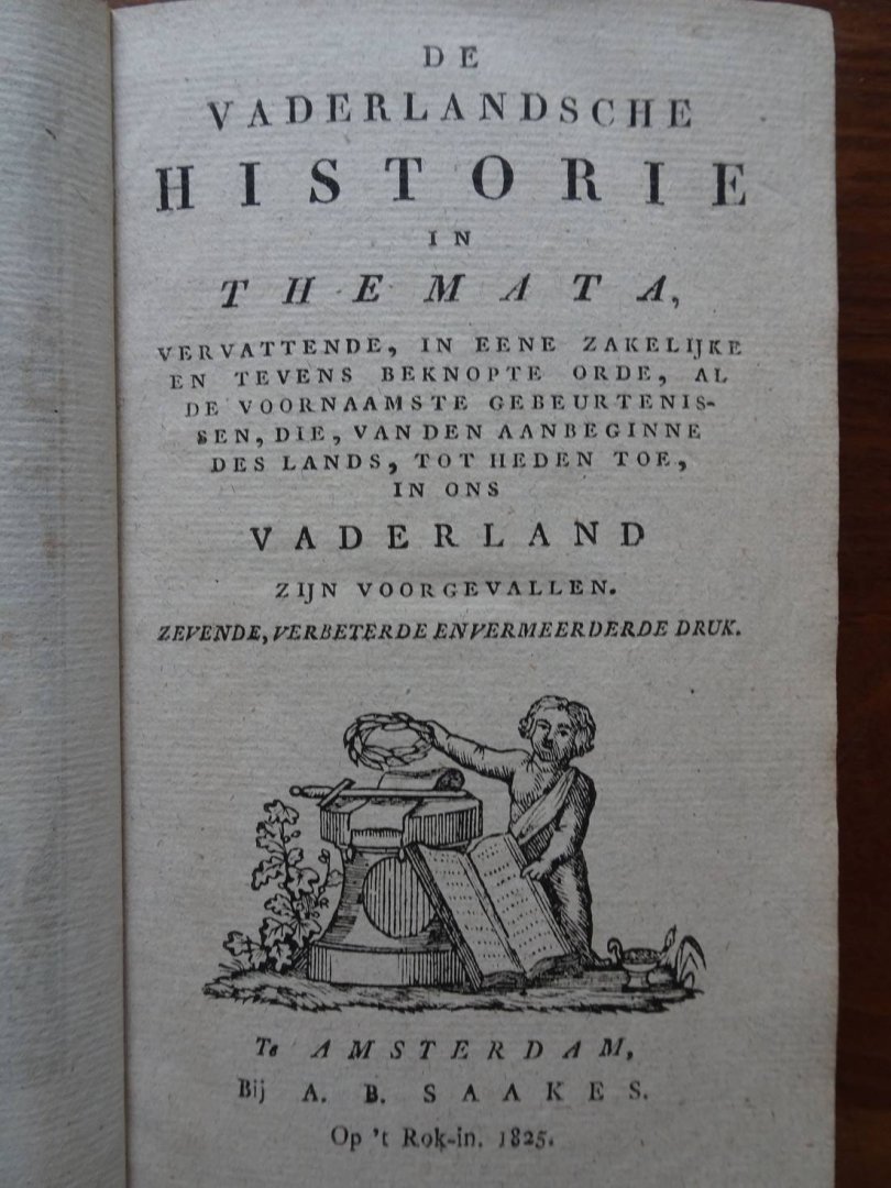 -. - De vaderlandsche historie in themata, vervattende, in eene zakelijke en tevens beknopte orde, al de voornaamste gebeurtenissen, die, van den aanbeginne des lands, tot heden toe, in ons vaderland zijn voorgevallen.