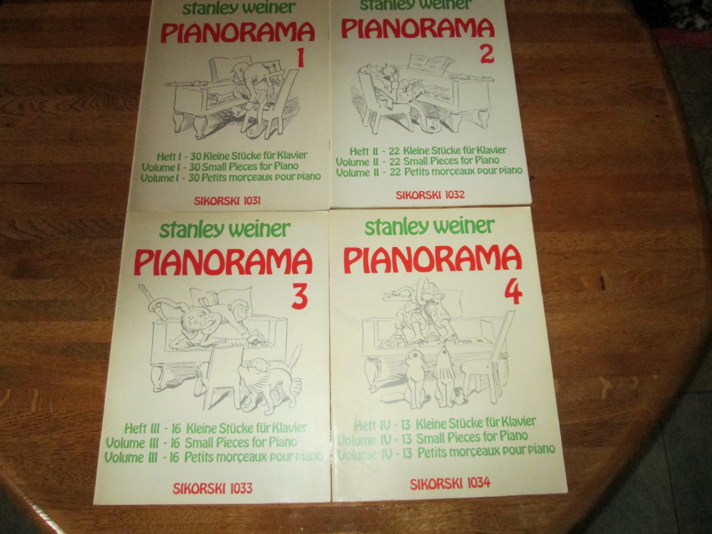 Stanley Weiner - Pianorama deel 1, deel 2, deel, 3, deel 4 (Pianoboeken)