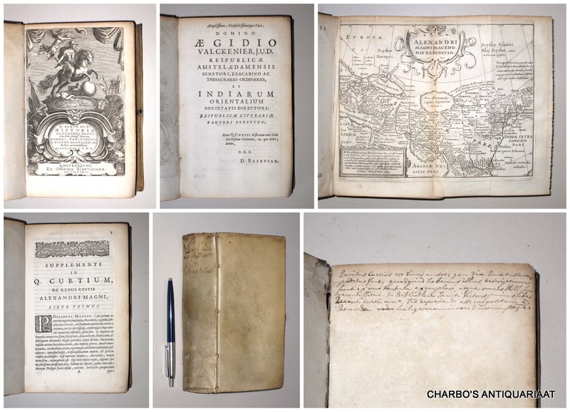 CURTIUS RUFUS, Q., - Historia Alexandri Magni. Cum notis selectiss. variorum, Raderi, Freinshemii, Loccenii, Blancardi, &c. (&) J. Freinshemii Supplementorum in Q. Curtium.