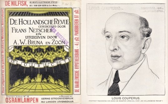 (COUPERUS, Louis). MEESTER, Annie de - De Hollandsche Revue geredigeerd door Frans Netscher. 20e jaargang nr. 12, 25 december 1916.