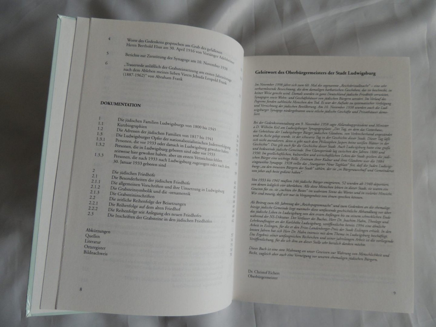 Joachim Hahn; Stadtarchiv - Jüdisches Leben in Ludwigsburg Geschichte, Quellen und Dokumentation
