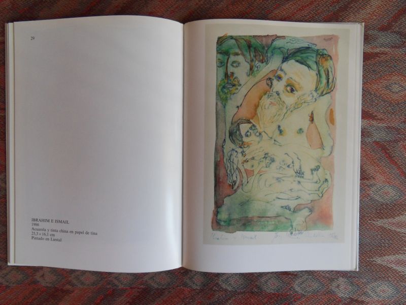 Schuldhess, Joerg Shimon. - For Abel, the Mark of Cain. V. Reproductions of watercolors. [Nieve Sobre Palestina]. --- 1e druk, 1986. Tentoonstellingscat. van het Museo de Bellas Artes Alhambra Granada. Geb. en in prakt. nieuwst. Met 35 afbeeld. in kleur en zwart-wit. Zeldz