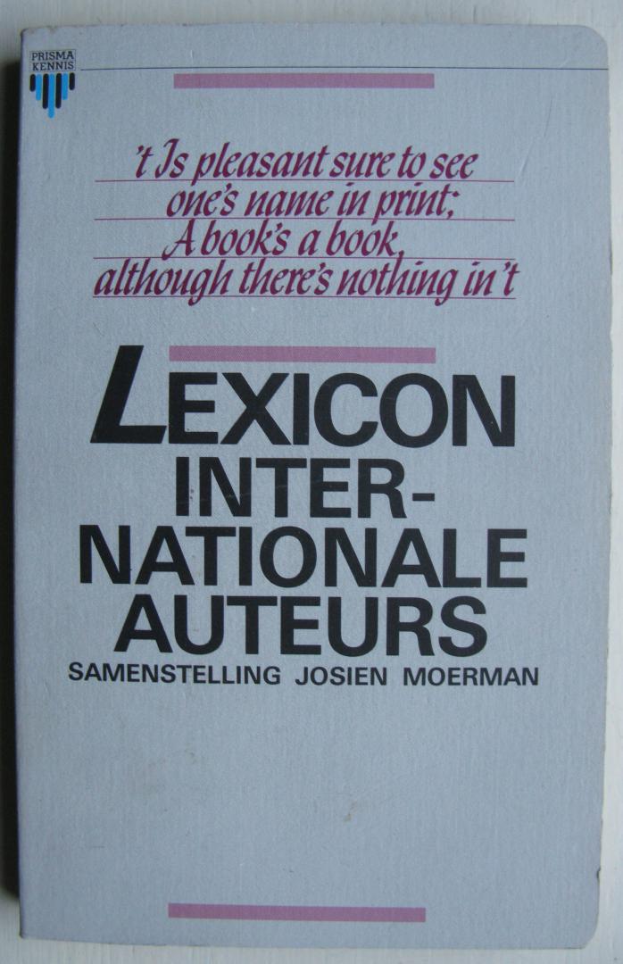 Moerman, Josien - Lexicon internationale auteurs / druk 1